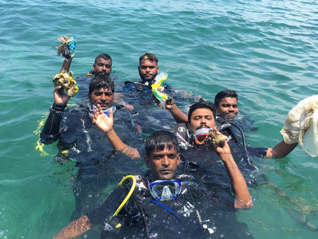 Underwater plastic cleanup
